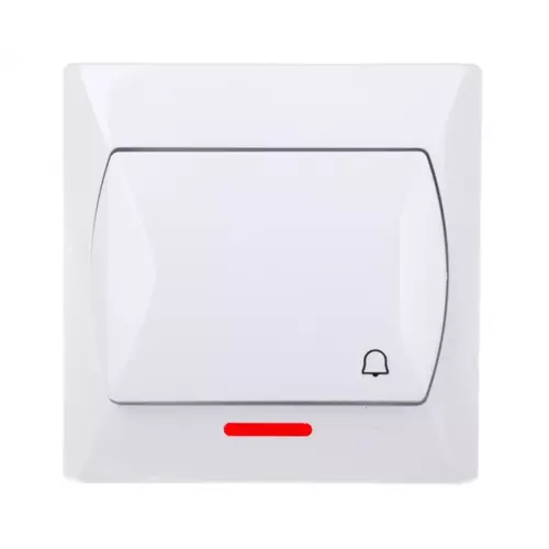 Przycisk /dzwonek/ z podświetleniem biały | OSPEL | AKCENT | ŁP-6AS/00 1