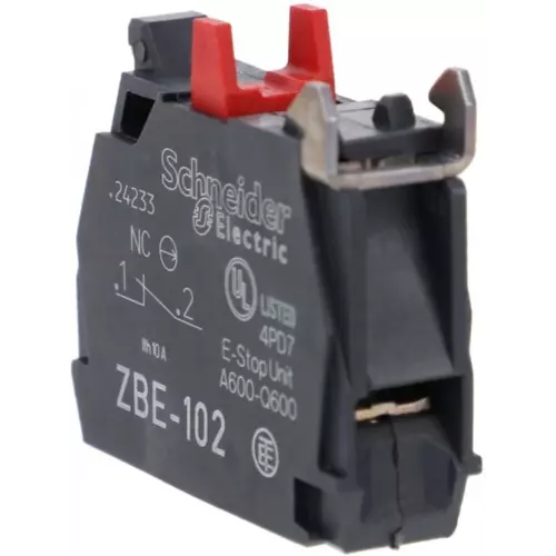 Styk pomocniczy 1NC montaż czołowy | Schneider | Harmony XB4 | ZBE102 1