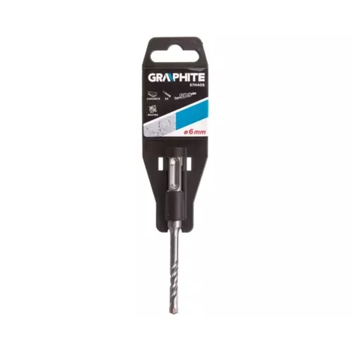 Wiertło do betonu SDS Plus 6x110mm S4 quatro | GRAPHITE | 57H406 1