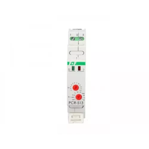 Przekaźnik czasowy 1P 10A 0,1sek-576h opóźnione załączenie | F&F | PCR-513 1