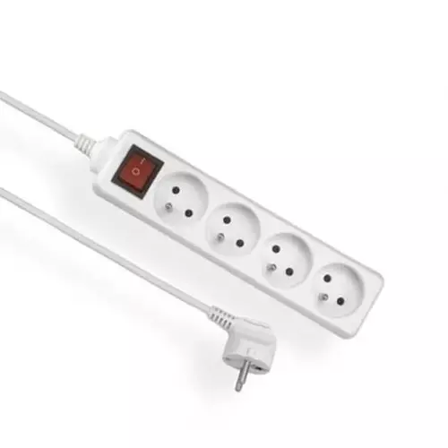 Przedłużacz listwowy 5m 4 gniazda biały Elgotech EPS-405W 1