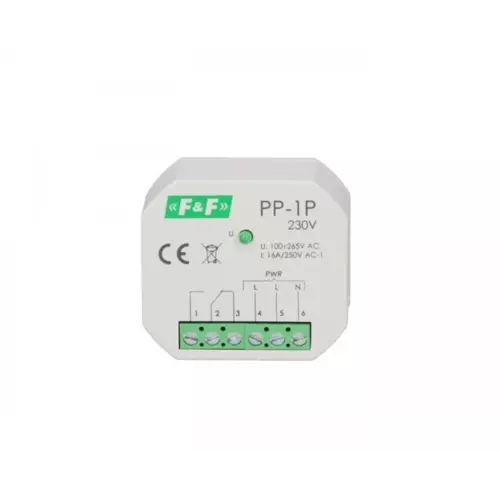 Przekaźnik elektromagnetyczny 1P 16A | F&F | PK | PP-1P-230V 250V AC 1