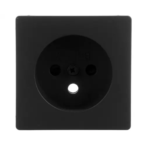 Q.7 Płytka czołowa gniazda z/u antracyt aksamit | HAGER POLO | 3965766086 1