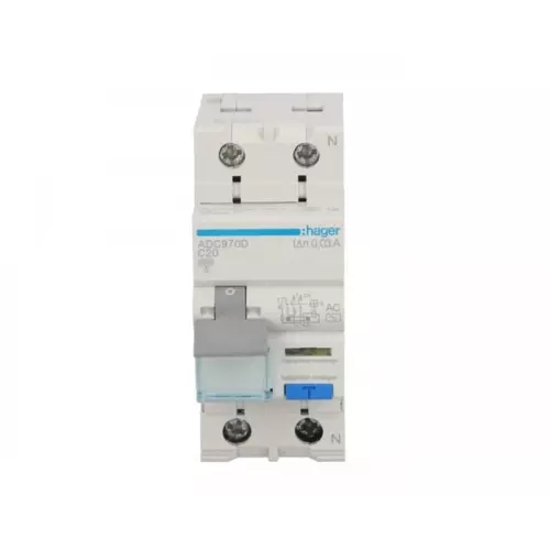 Wyłącznik różnicowo-nadprądowy RCBO 1P+N C20A 0,03A 6kA Typ AC | ADC970D 1