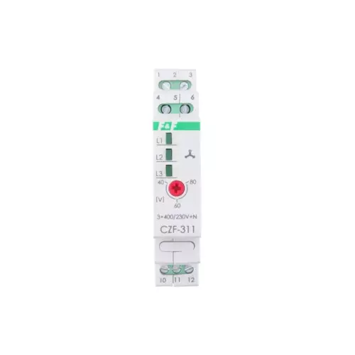 Przekaźnik zaniku i asymetrii faz 10A 1P 4sek 40-80V | F&F | CZF | CZF-311 1