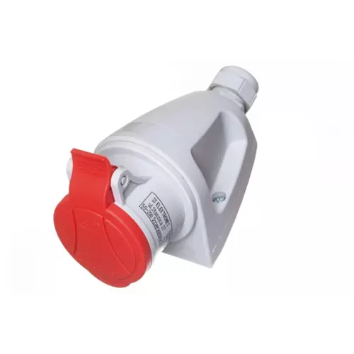 Gniazdo stałe 16A 4P 400V czerwone MINI GSM 16/4 IP44 | ELEKTROMET | 921861 1