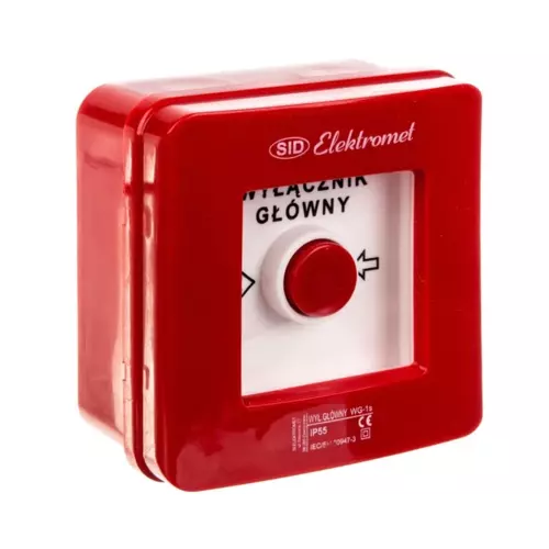 Wyłącznik alarmowy samoczynny natynkowy WG-1s IP-55 | ELEKTROMET | 921440 1