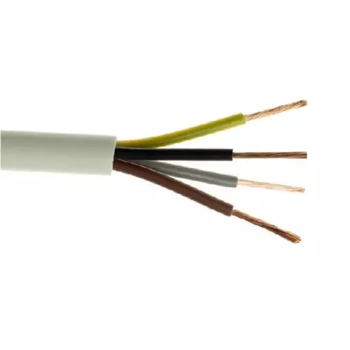 Przewód warsztatowy 4x1 żo biały | ZAMEL | H05VV-F / OWY | KAB10000117 1